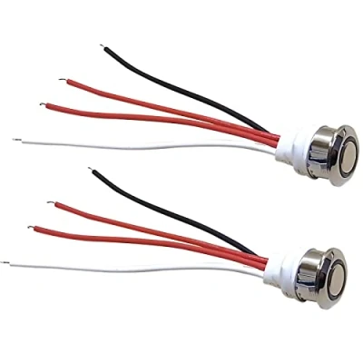 Imagen de Molbory 2 Piezas 12 V LED Interruptor Regulador Táctil, 5 24V DC Táctil para Orificio de Montaje 18mm, Intensidad Tiras