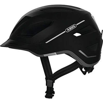 Imagen de ABUS casco de ciudad Pedelec 2.0 bicicleta con luz trasera y cubierta para la lluvia el tráfico urbano hombres mujeres negro mate, talla M