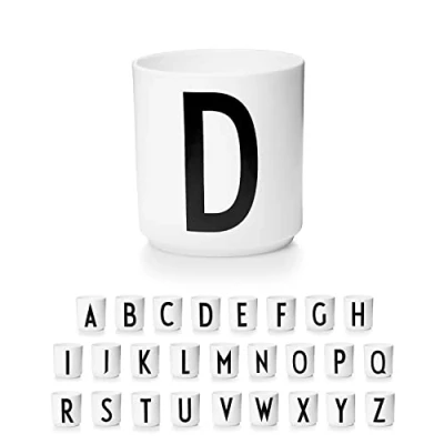 Imagen de Design Letters Tazas de Cafe (A Z) Ideal Regalos Originales para Mujer &amp; Hombre Regalar Desayuno Porcelana Taza Te con Inicial 250 Ml