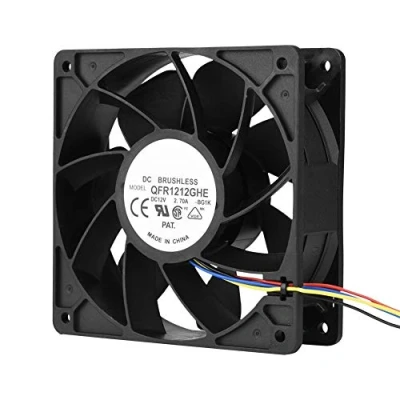 Imagen de Tosuny Ventilador de Caja, refrigeración Ultra silencioso para computadora DC 12V 2.7A 6000RPM Reemplazo del Conector 4 Pines Antminer S7 S9
