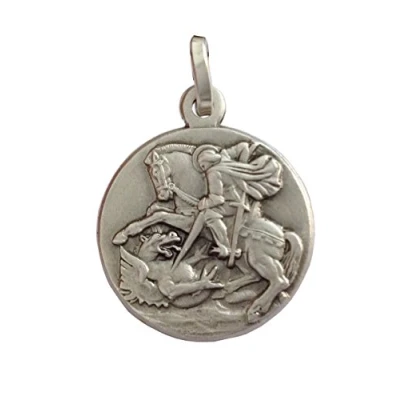 Imagen de I G J Medalla de San Jorge Plata Maciza 925 Las medallas los Patronos