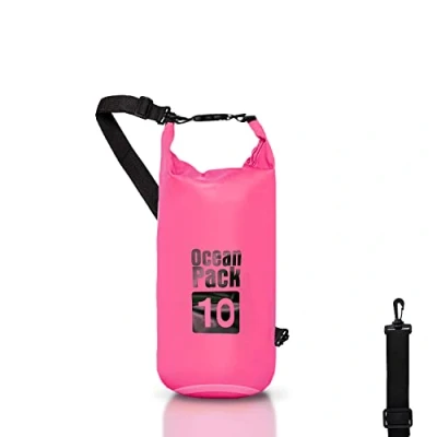 Imagen de Bolsa Estanca 5L 10L 20L, Dry Bag Mare litros, Bolso Seco Mochila impermeable, bandolera ajustable, Seca para Kayak Paseo Barco Canoa Pesca Rafting Camping Playa Natación Snowboard