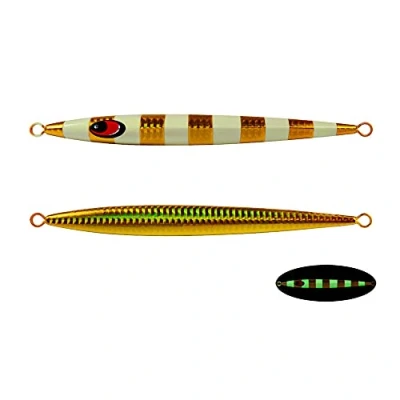 Imagen de Jiggs Verticales de Agua Salada, 150g/200g/250g Señuelos Pesca mar Profundo, Plantillas Plomo Resplandor, hundimiento Metal Planas Jigging cebos