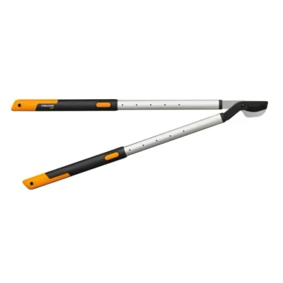 Imagen de Fiskars Podadera telescópica con cuchilla bypass SmartFit para madera verde, Capa antiadherente, Diámetro corte: 5 cm, Acero templado, Longitud mango: 66 90 Negro/Naranja, L86, 1013564