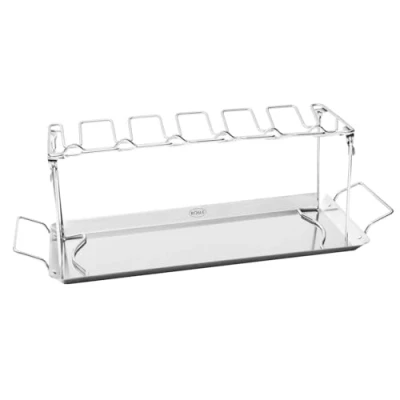 Imagen de RÖSLE Soporte para pollos preparar alas y muslos, 12 presas, acero inoxidable 18/0