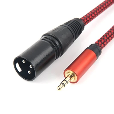 Imagen de SiYear cable de interconexión asimétrico 3,5 mm. Conector mini jack estéreo TRS a doble XLR macho 3 pines, divisor en Y (1,5 m)