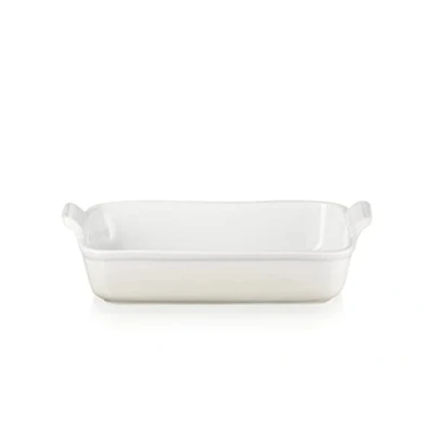 Imagen de Le Creuset Bandeja rectangular Heritage de cerámica gres, 32 cm, 4L, Meringue, 71102327160001