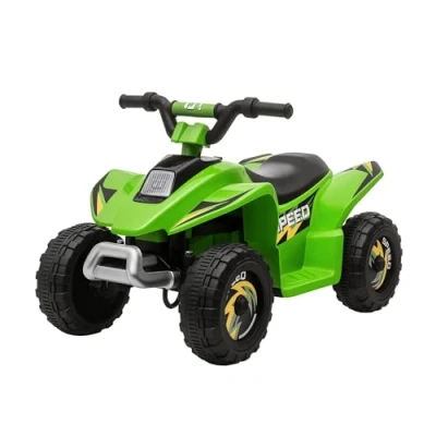 Imagen de HOMCOM Quad Eléctrico para Niños de 18 36 Meses Vehículo Cuatrimoto a Batería 6V con Avance y Retroceso Carga Máx. 20 kg 72x40x45,5 cm Verde