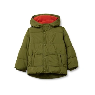 Imagen de Amazon Essentials Chaqueta Gruesa y Acolchada con Capucha Niño, Verde Oliva, 11 12 años