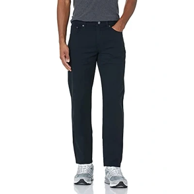 Imagen de Amazon Essentials Pantalón de Sarga Elástico con 5 Bolsillos Ajuste Recto Hombre, Negro, 35W / 34L