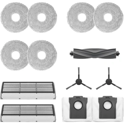 Imagen de Dreame Kit de accesorios para robot L10s Pro Ultra, incluye 1x cepillo principal, 2x cepillos laterales, filtros polvo, bolsas recogida 6x paños mopa (3 pares)