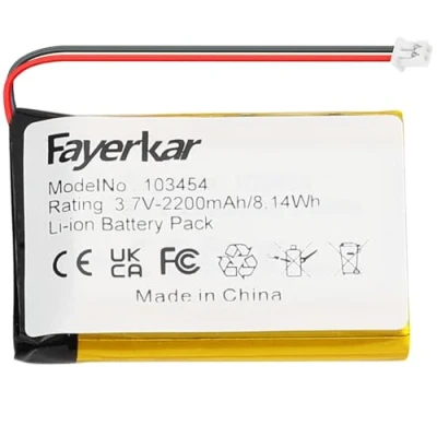 Imagen de Fayerkar batería de polímero litio 3.7V 2000mAh 103454 recargable con conector JST confirma la polaridad del equipo y antes comprar.