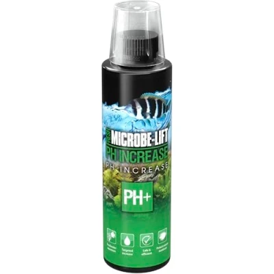 Imagen de Microbe Lift Aumento del pH 236 ml rápido y Seguro Valor para acuarios de Agua Dulce, Incluyendo electrolitos, Puede Utilizarse eficazmente.