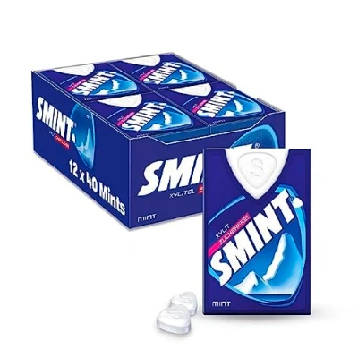 Imagen de Smint Tabs Menta, Caramelo Comprimido Sin Azúcar 12 unidades de 8 gr. (Total 96 gr.)