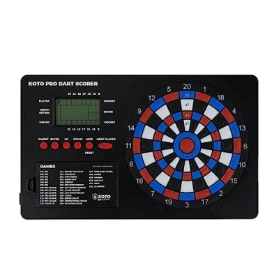 Imagen de KOTO Pro Dart Scorer, Contador de Puntos anotador Dardos con Panel táctil electrónico, para 8 Jugadores, 32 Juegos y más 590 variaciones, Digital