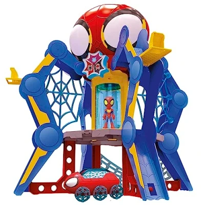 Imagen de SPIDEY AND HIS AMAZING FRIENDS Marvel Aracnocuartel de los Web Spinners Set Juego Infantil con Figura Spidey, vehículo y Accesorios