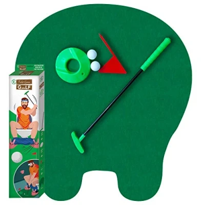 Imagen de Juego de baño Golf Paquete Completo para WC/WC 1 Verde Putter Bandera y Hoyo 2 Pelotas OriginalCup®