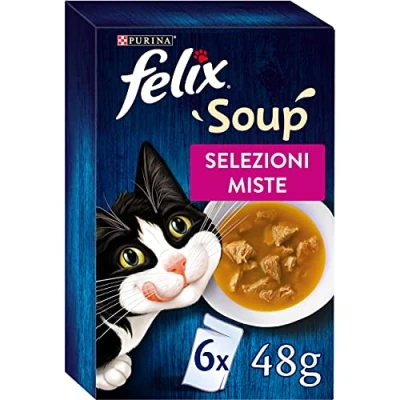 Imagen de Purina Felix Recetas en brodo, Pack de 8 (6x290 g)