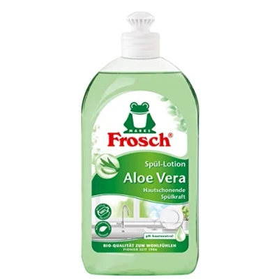 Imagen de Frosch Loción de enjuague aloe vera, detergente sensible para lavar a mano, muy buena compatibilidad con la piel, 500 ml