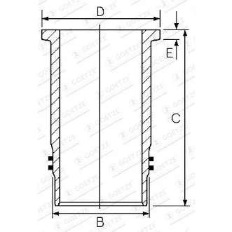 Imagen de Camisa de cilindro GOETZE ENGINE 15 451040 00