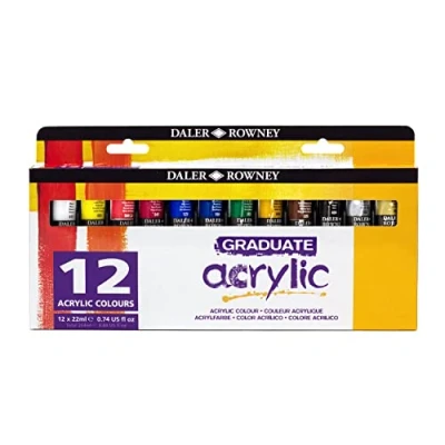 Imagen de Daler Rowney Graduate Set Colores Acrílicos 12x22 ml