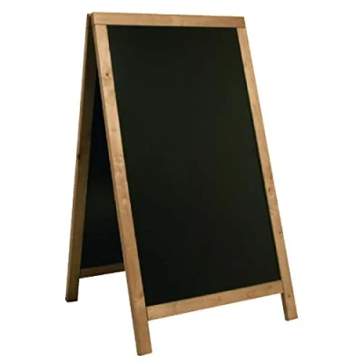 Imagen de Pizarra Caballete exterior Sandwich Madera Teca lacada 75x120cm