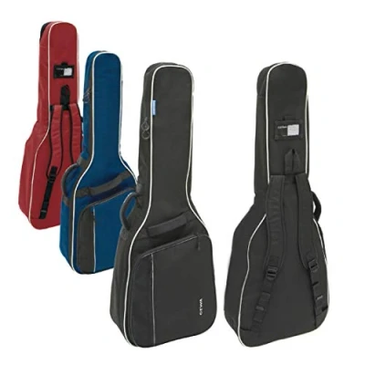 Imagen de GEWA Guitar Gig Bag Economy 12mm para guitarra clásica 1/4 1/8 negro (resistente al desgarro y agua, acolchado 12mm, lujosas correas de mochila, gran compartimento accesorios) 212130