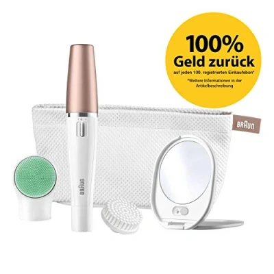 Imagen de Braun FaceSpa 851V Sistema 3 En 1 de cepillo limpieza y depilación facial: elimina el vello, limpia revitaliza la piel del rostro más 2 pilas adicionales