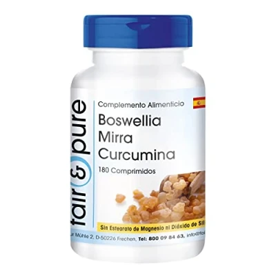 Imagen de Fair &amp; Pure® Boswellia Mirra y Curcumina con vitamina D3 Alta pureza 180 Comprimidos