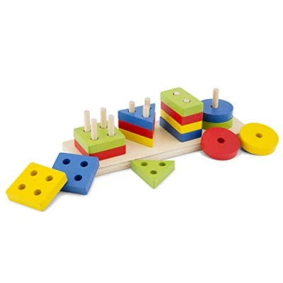 Imagen de New Classic Toys Geometric Stacking Puzzle, multicolore color (10500) , color/modelo surtido