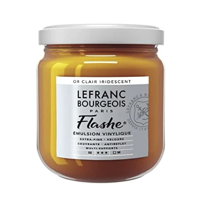Imagen de Lefranc Bourgeois Flashe Pintura acrílica, Oro Claro, 400 ml Topf