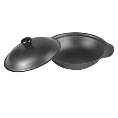 Imagen de Cacerola de hierro para cocina fundido, antiadherente, 16 cm, color negro