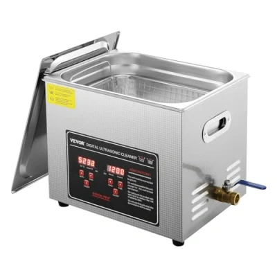Imagen de VEVOR Limpiador Ultrasónico 10L, Bandeja Ultrasónica Digital de Acero Inoxidable con Calefacción Tiempo y Temperatura Ajustable Dispositivo Limpieza para Joyería Gafas Relojes