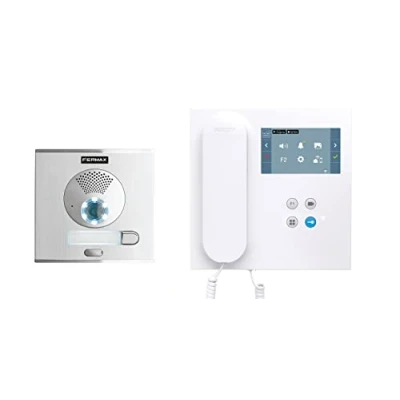 Imagen de Fermax 94411 Kit Vídeo City Veo DUOX Plus WiFi Color 1L (2 Hilos), Blanco