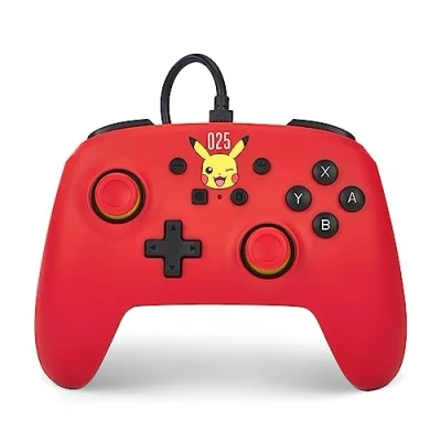 Imagen de Mando con cable PowerA para Nintendo Switch Pikachu riendo