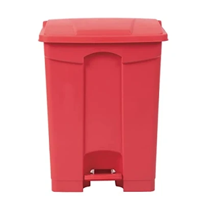 Imagen de Jantex dc710 cocina cubo de basura con pedal, 65 L, Rojo