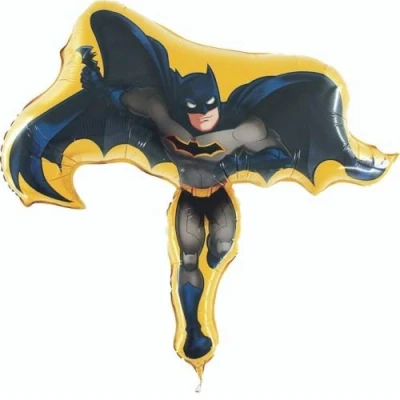 Imagen de Ciao Batman globo foil mylar supershape moldeado (91 cm, 36&quot;) original DC Comics, multicolor
