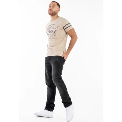 Imagen de Lonsdale Normale Passform Brouster Camiseta estampada, Hombre, Talla: Small, Sand brown ecru