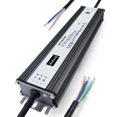 Imagen de illuburg Transformador LED 24V 200W Impermeable IP67 Sin Parpadeo para Tira Fuente de Alimentación Driver