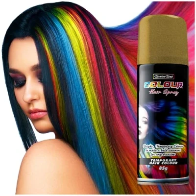 Imagen de Spray Pelo Color Temporal para Cabello, que se lava (1 x 200 ml) (Oro)