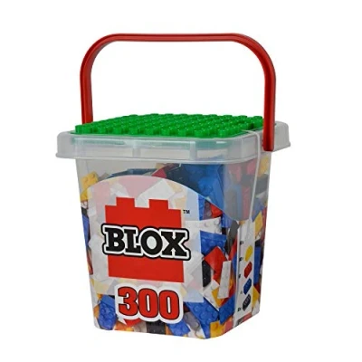 Imagen de Simba 104114202 Blox 300 Bloques de construcción para niños a Partir 3 años, 8 Puntos, sin Placa Base, Totalmente Compatible, Colores Surtidos, Negro, Rojo, Blanco, Amarillo y Azul