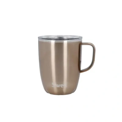 Imagen de S&#039;well Mug with Handle, Pyrite, 350ml. Vacuum Insulated Stainless Steel Travel On The Go Cup Slide Open Lid Dishwasher Safe