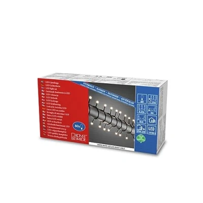 Imagen de Konstsmide 3691 507 Lichterkette Llevado Globo/Ronda de diodo / 80 Colorido diodo/Transformador 24v Fuera por Cable/Negro