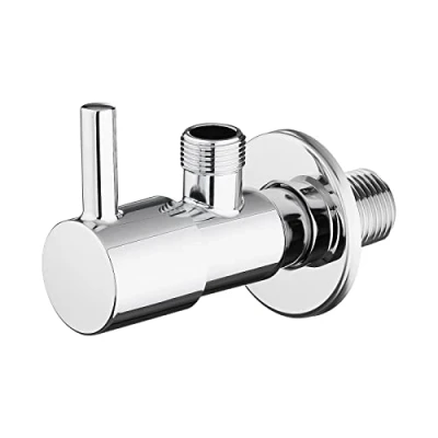 Imagen de Ibergrif M22025 3/8 Llave de Escuadra, Válvula Ángulo Acero Inoxidable, 1/2&quot; X 3/8&quot;, Cromo
