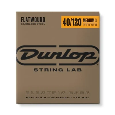 Imagen de cuerdas de bajo Dunlop Entorchado plano escala media 5 40 120
