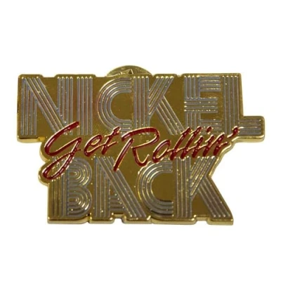 Imagen de Nickelback Get Rollin Band Logo Pin Badge One Size, dorado, Talla única