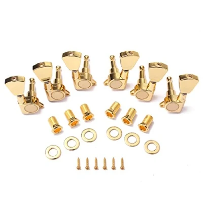 Imagen de Alnicov 6 unids 3L 3R Guitarra cuerdas afinadoras clavijas selladas máquina cabezas sintonizadores Kit relación de engranaje 1:18 para Gibson Les Paul Guitarras Acústicas Eléctricas