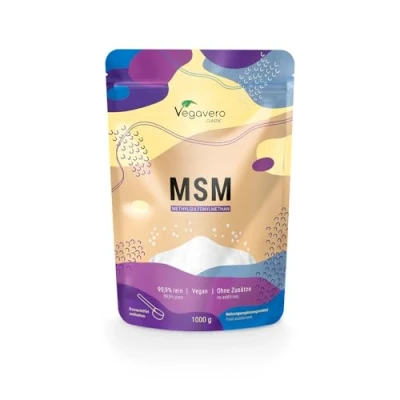 Imagen de MSM Polvo Vegavero® El Único PURO 1 KG Sin Aditivos Antiinflamatorio Natural + Dolor Espalda Articulaciones &amp; Joint Support Vegano