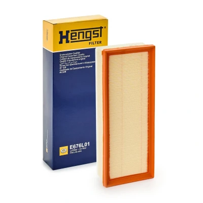 Imagen de HENGST FILTER E676L01 Filtro de aire 65 128 322 Cartucho filtrante AUDI: A4 B8 Berlina, A5 Sportback, Avant