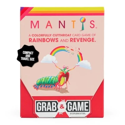 Imagen de Exploding Kittens Mantis Grab &amp; Game Juego de Fiesta Bolsillo con Arte Vibrante y adictivo para 2 4 Jugadores a Partir 7 años, Viaje Ideal familias en Movimiento, Rosa